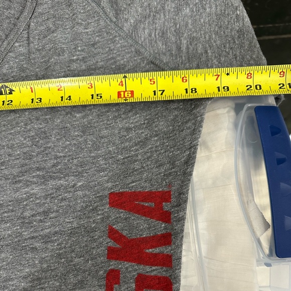 Nebraska Cornhuskers Huskers Gray Hooded Kangaroo Pocket Jersey Top Large - Picture 13 of 13